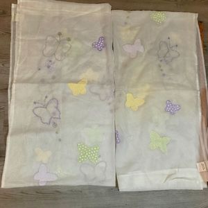 Pottery Barn Kids 2-Panel Cotton Sheer Curtain Butterflies
